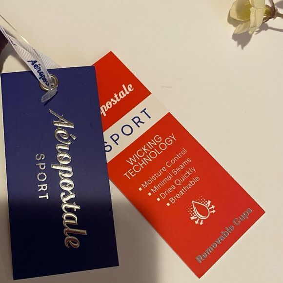 🛍Women’s Aeropostale logo Sports Bra Size : S/P - Picture 3 of 6